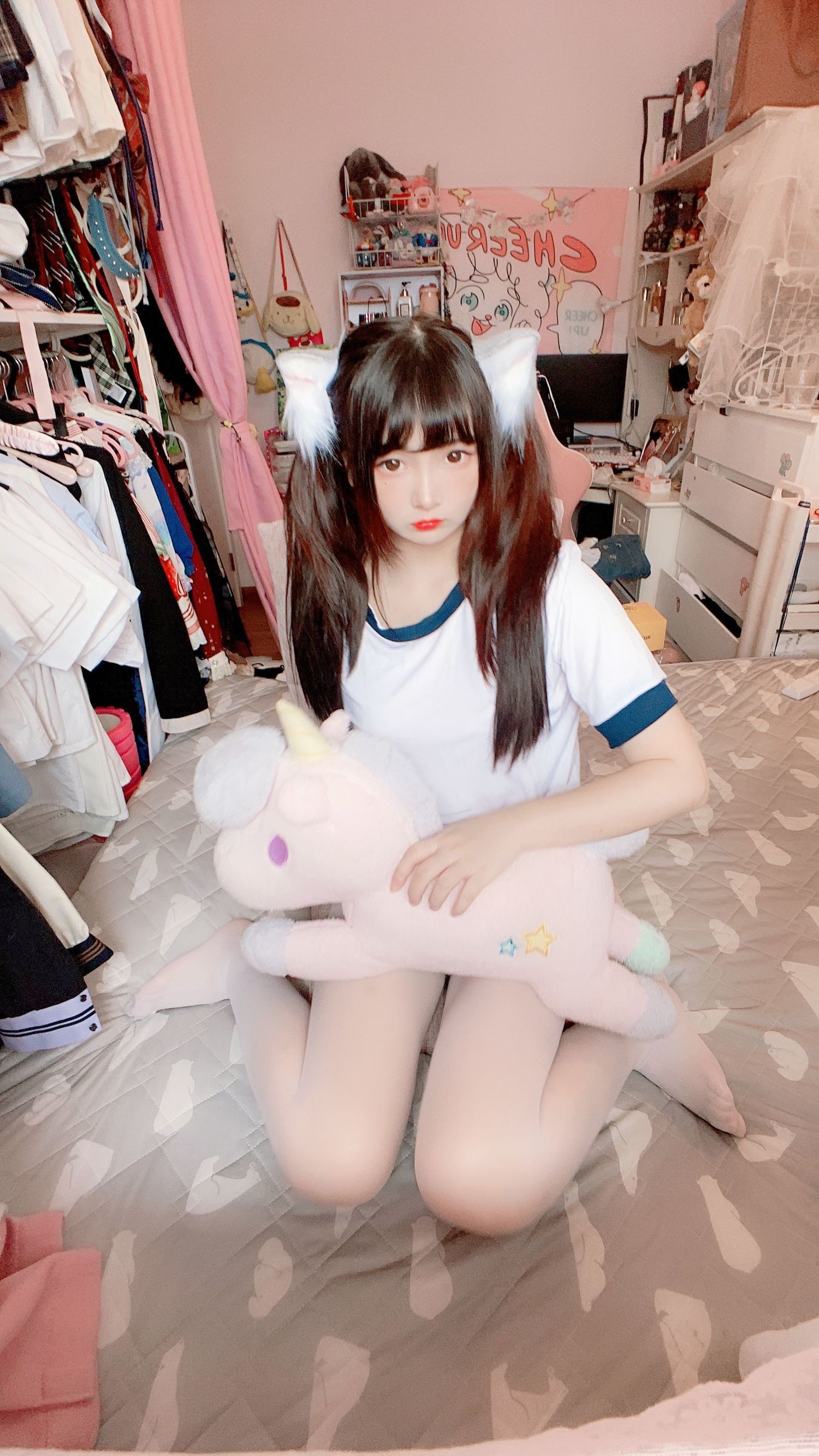 [COS福利]二次元美女古川kagura白丝体操运动服插图5